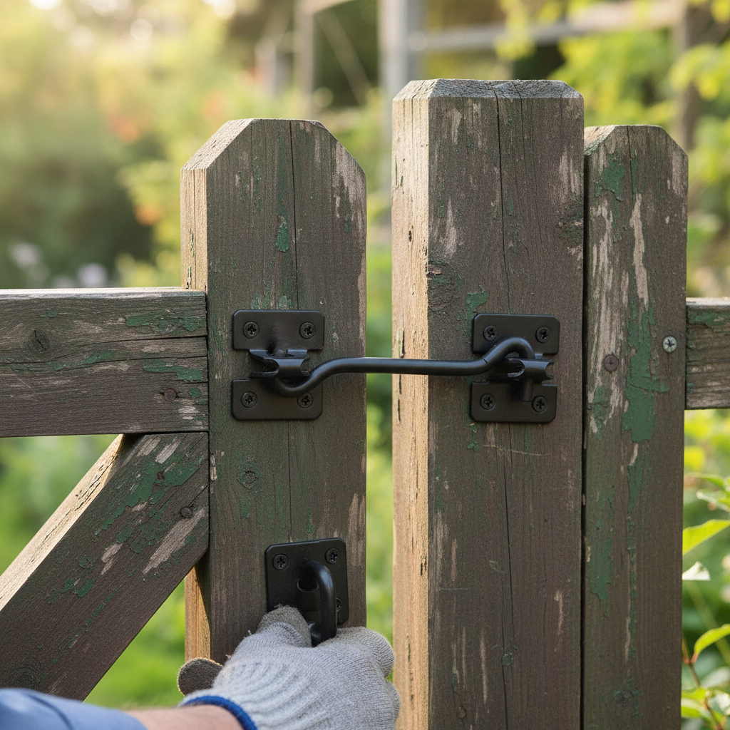 Heavy Duty 4 Inch Wire Cabin Hook Eye Latch for Gates and Doors