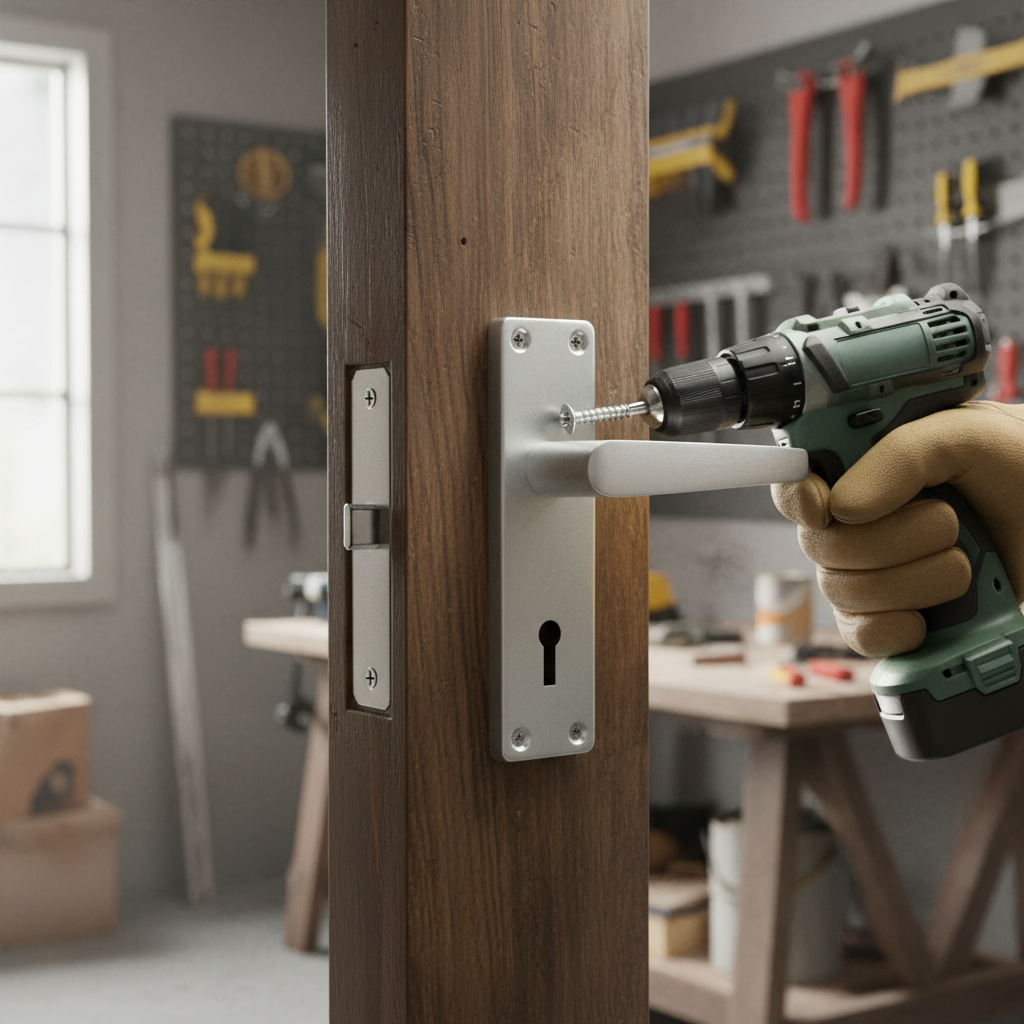 Premium Scroll Latch Door Handles Aluminium Victorian 150mm 6 Inch (1 Pair)